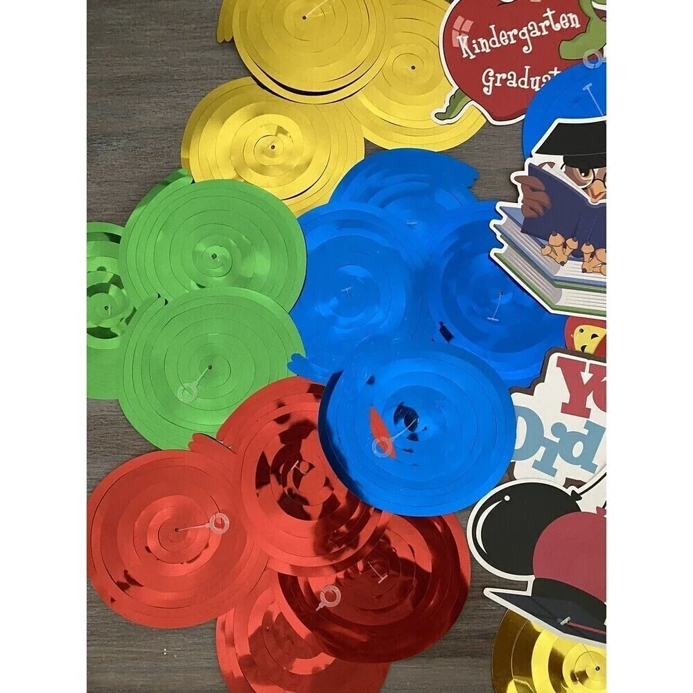 Kindergarten Graduation Hanging Swirls Party Decorations -Preschool 25 CT